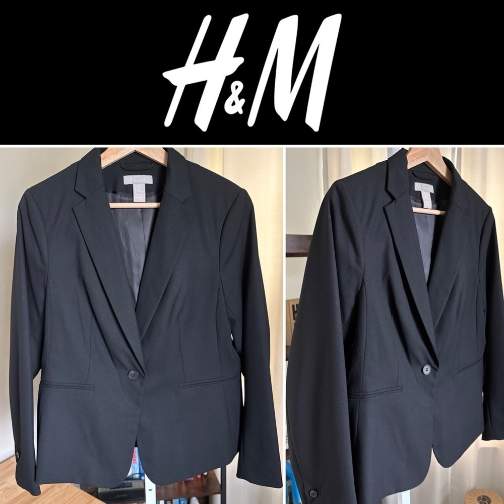 H&M Women’s Black Single Button Blazer Size M